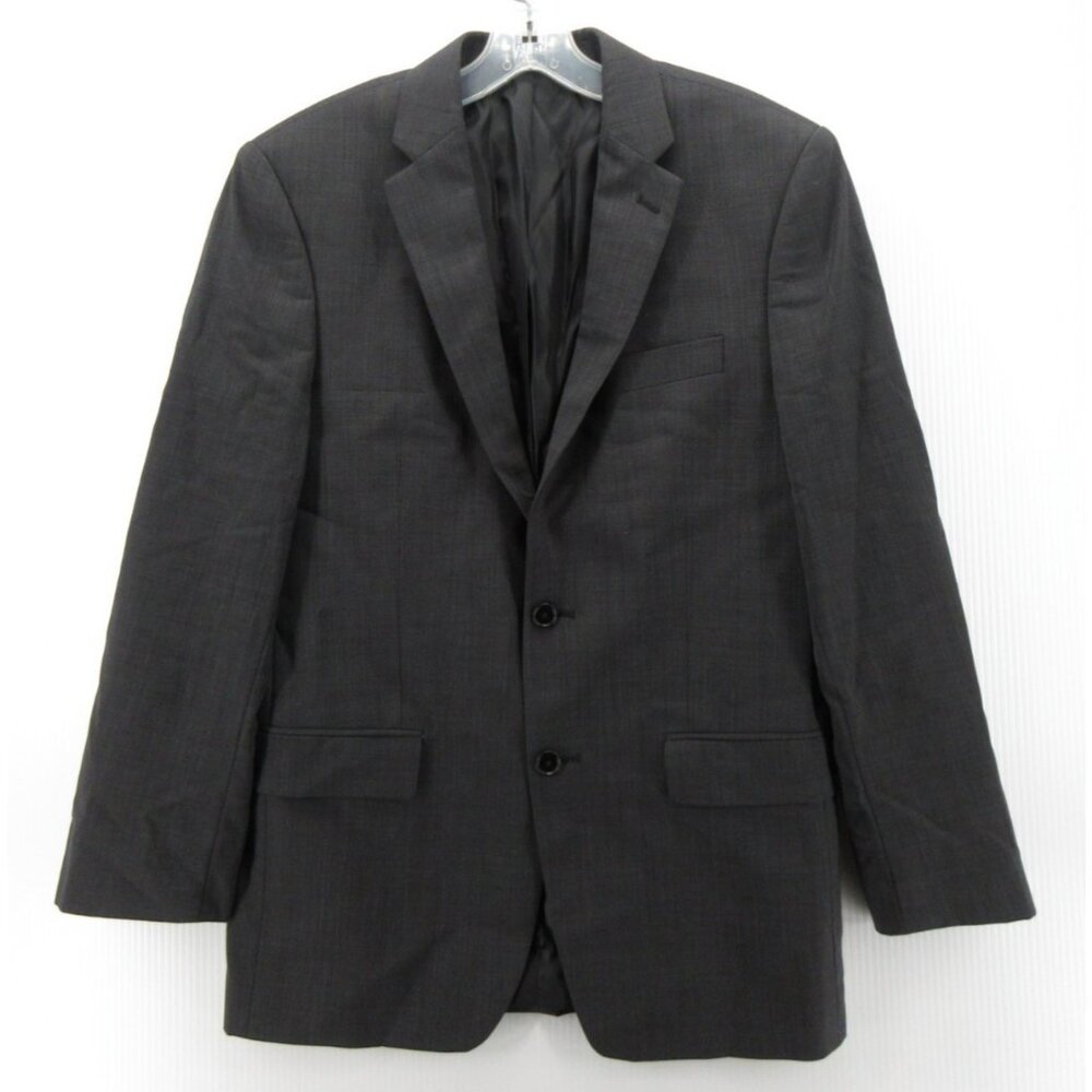 John Varvatos Sport Coat 40 Charcoal Blazer Wool Jacket Classic Lined